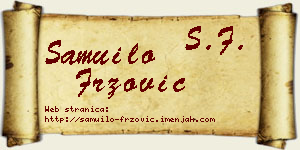 Samuilo Fržović vizit kartica